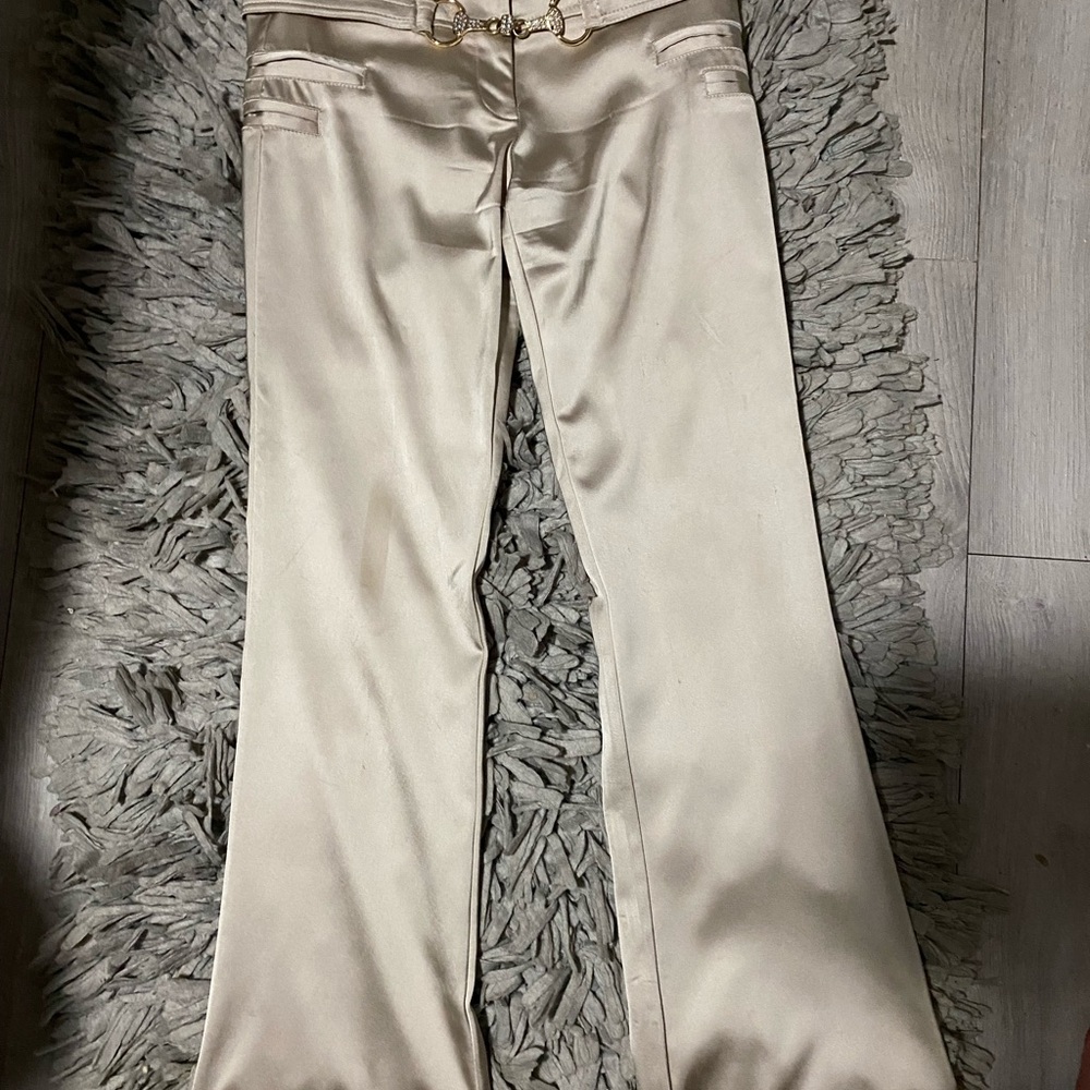 Cache Cream Satin Pants